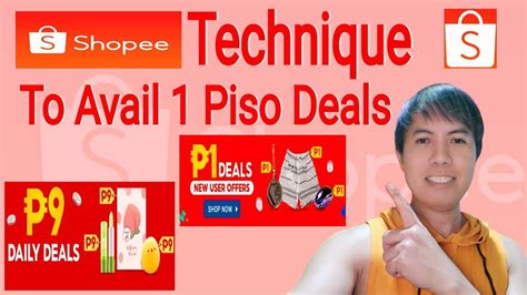 How To Avail 1 Piso Deals By Using Shopee Technique .